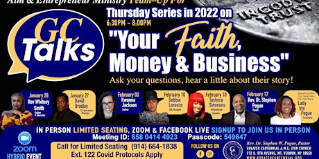 GC Talks " Your Faith, money & Business" tickets