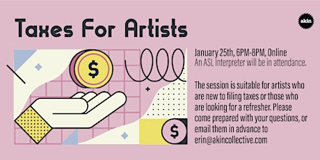 Akin Taxes for Artists Workshop tickets