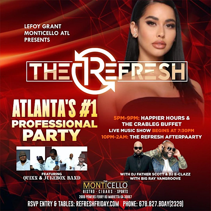 
		The ReFresh at MONTICELLO with Happier Hours·Live Music·Great Food·DJs image
