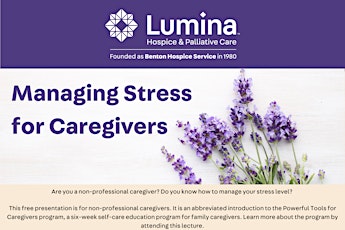 Managing Stress for Caregivers tickets