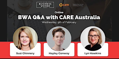Online Q&A: CARE Australia & BWA - The 'Multiplier Effect' & Power of Women tickets