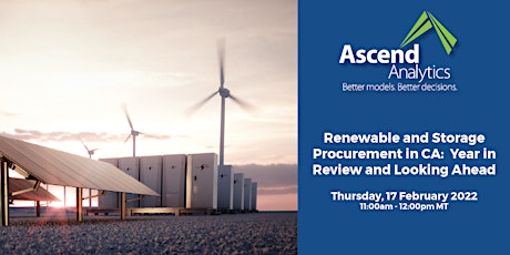Renewable and Storage Procurement in CA:  Year in Review and Looking Ahead tickets