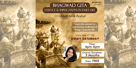 Bhagwad Gita Series- for our daily life tickets