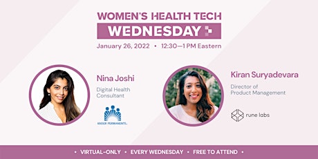 Women's Health Tech Wednesdays | Rune Labs tickets