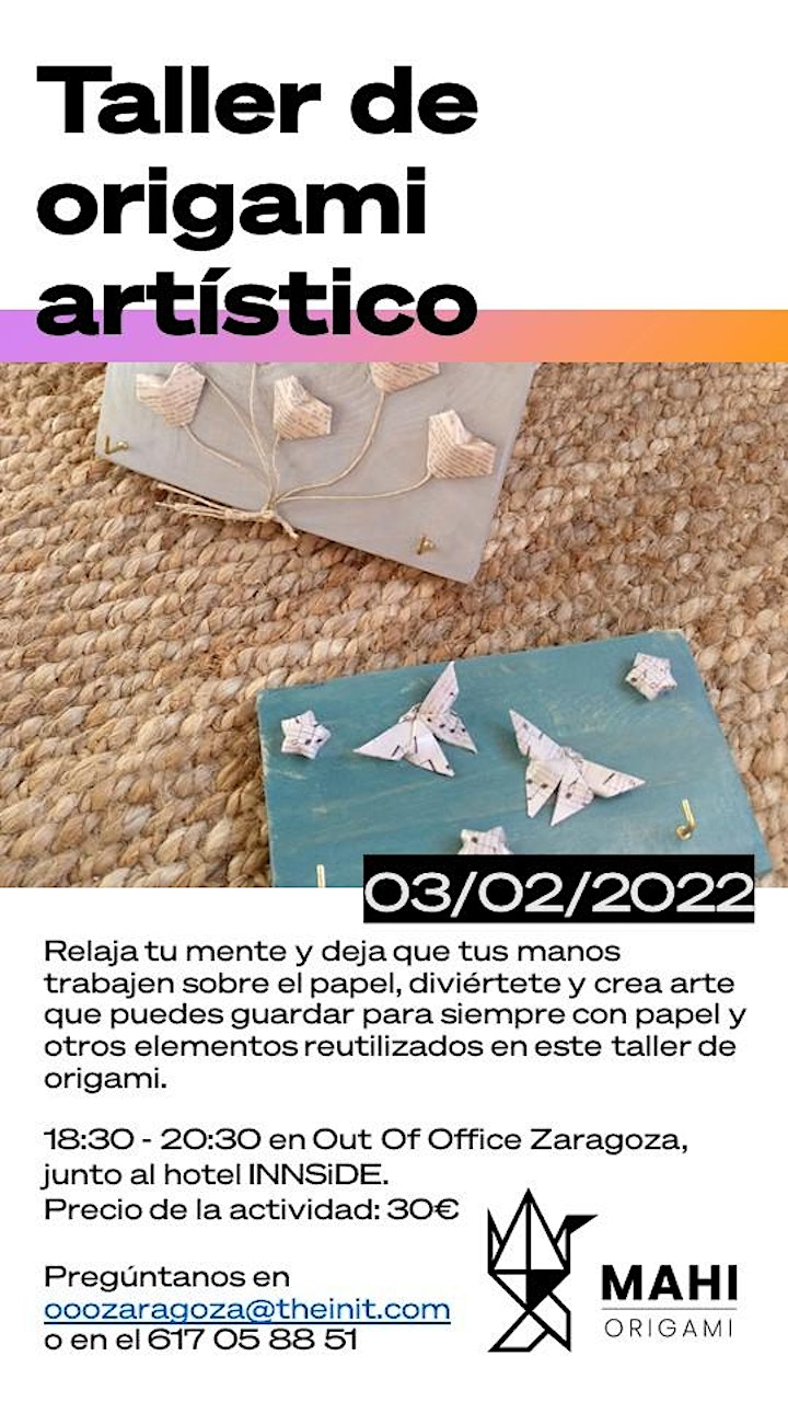 Imagen de ´Taller de origami creativo, relaja tu mente, crea arte y disfruta.
