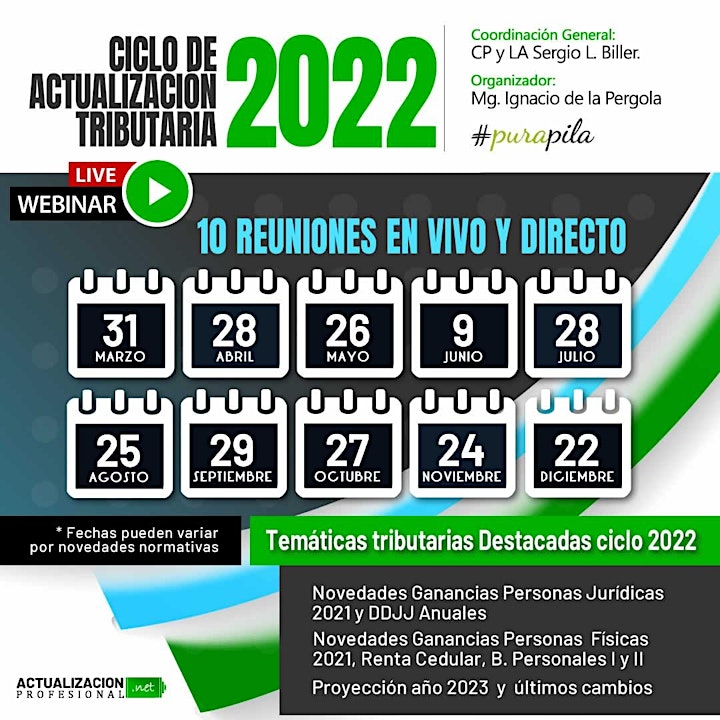 Imagen de CICLO DE ACTUALIZACIÓN TRIBUTARIA -Año 2022-