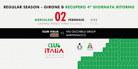 Club Italia CRAI vs. Itas Ceccarelli Group Martignacco (35%) biglietti
