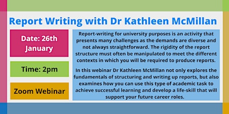 Improve Your Report Writing Skills with Dr Kathleen McMillan tickets
