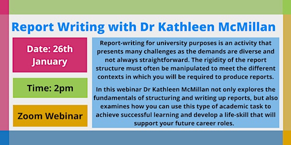 Improve Your Report Writing Skills with Dr Kathleen McMillan