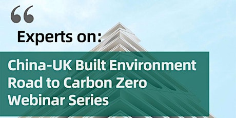 Experts on: UK-China Reducing Carbon Emission in Cement and Concrete tickets