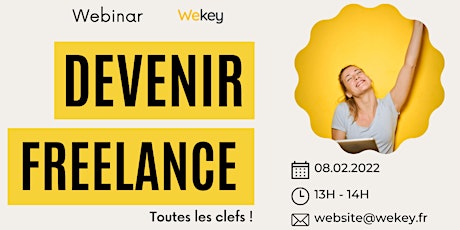 Webinar Wekey : devenir freelance en 2022 billets