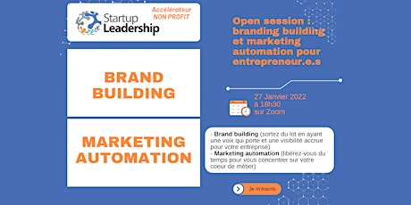 (Zoom) "Branding building et marketing automation pour entrepreneur.e.s ?" tickets