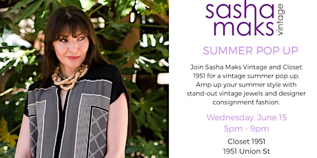 Sasha Maks Vintage Summer Pop Up primary image