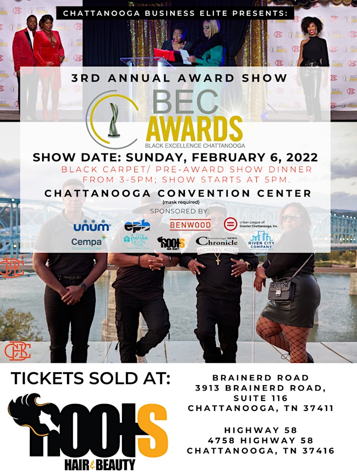 
		3rd Annual Black Excellence Chattanooga (BEC) Awards 2022 image
