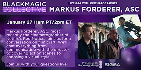 BMC Live Q&A with Cinematographer Markus Forderer, ASC tickets