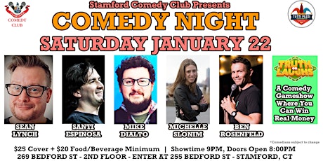 Stamford Comedy Club Presents: Santi Espinosa, Mike DiAlto, Sean Lynch&more tickets