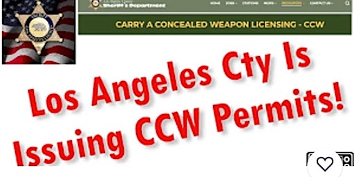CA CCW COURSE--L.A. COUNTY RESIDENTS