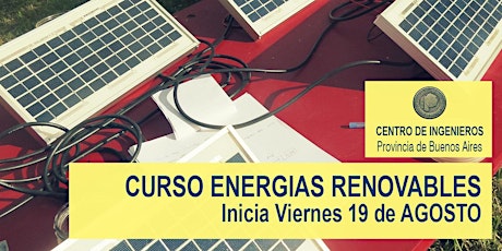 Imagen principal de Curso Energías Renovables - La Plata, Viernes 19 de AGOSTO -
