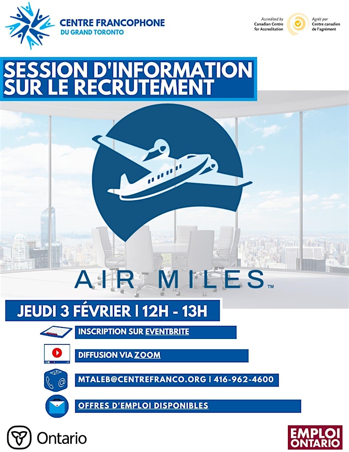 Session d'information: Carrière chez  Air miles image