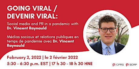 Social Media, PR and the Pandemic / Médias sociaux, RP et la pandémie billets