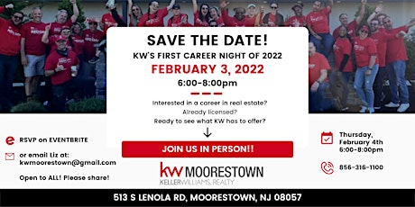 KW Moorestown's February Career Night! tickets