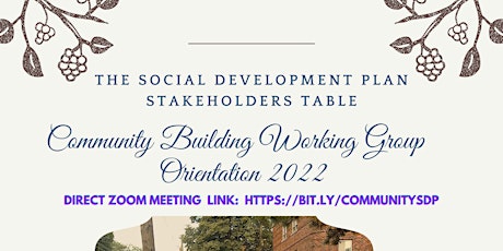 Regent Park - Community Building Working Group - Orientation biglietti