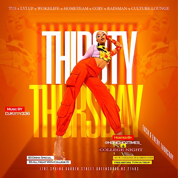 Thirsty Thursday // The Official College Night image