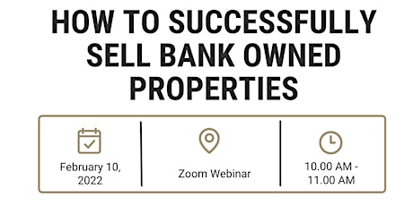 How To successfully Sell REO/Bank Owned properties tickets