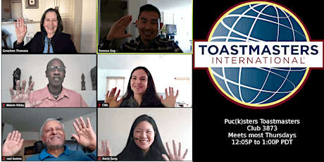 Pucksters Toastmasters Weekly Online Meeting bilhetes