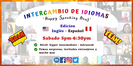 Virtual Meeting Exchange English-Spanish "HAPPY SPEAKING HOUR" tickets