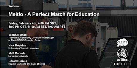 Meltio - A Perfect Match for Education tickets