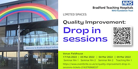 Quality Improvement drop in sessions tickets