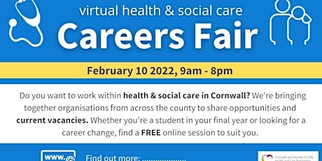 Virtual healthcare careers fair Cornwall tickets