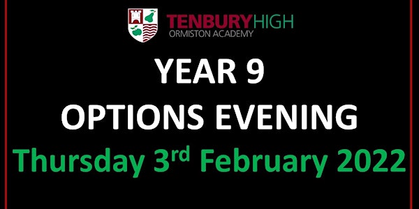 Tenbury High Ormiston Academy - Year 9 Options Evening