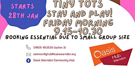 Tiny Tots stay and play tickets