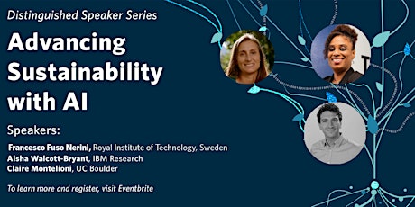 Advancing Sustainability with AI, Distinguished Speaker Series tickets