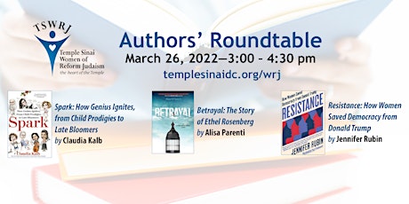 Temple Sinai Women of Reform Judaism - Authors' Roundtable - March 26, 2022 tickets