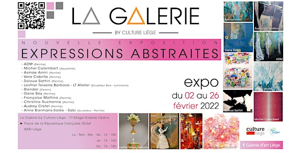 Invitation au vernissage de la nouvelle exposition "Expressions Abstraites"