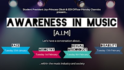 Awareness in Music Event Series [A.I.M] - MISOGYNY tickets