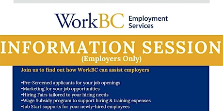WorkBC Information Session (for Employers) tickets