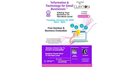 Clayton County Chamber of Commerce Small Business & Entrepreneur Training tickets