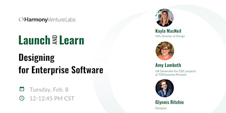 Launch & Learn: Designing for Enterprise Software tickets