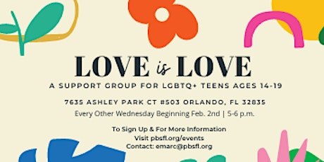 Love is Love - A Support Group for LGBTQ+ Teens tickets