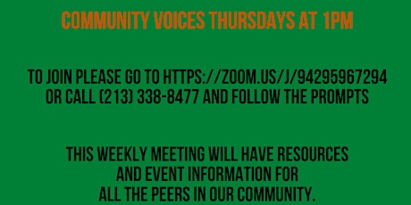 Community Voices tickets