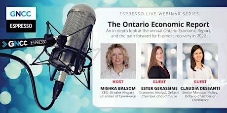 Espresso Live February 4: 2022 Ontario Economic Report tickets
