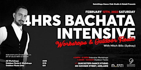 4 HRS BACHATA INTENSIVE WORKSHOPS & PRACTICE tickets