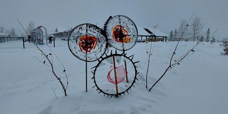 Raven Monster Boots in Snow interactive sound piece and puppet parade 5 pm billets