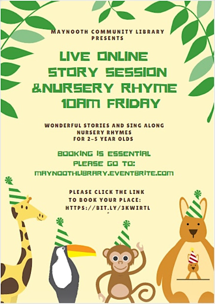 Live Story Time & Sing Along Nursery Rhymes Friday February 11th image