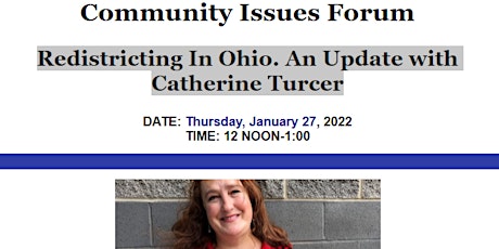 Redistricting In Ohio. An Update with Catherine Turcer tickets