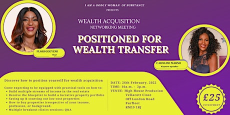 Positioned for Wealth Transfer with Secret Millionaire - Caroline Marsh tickets